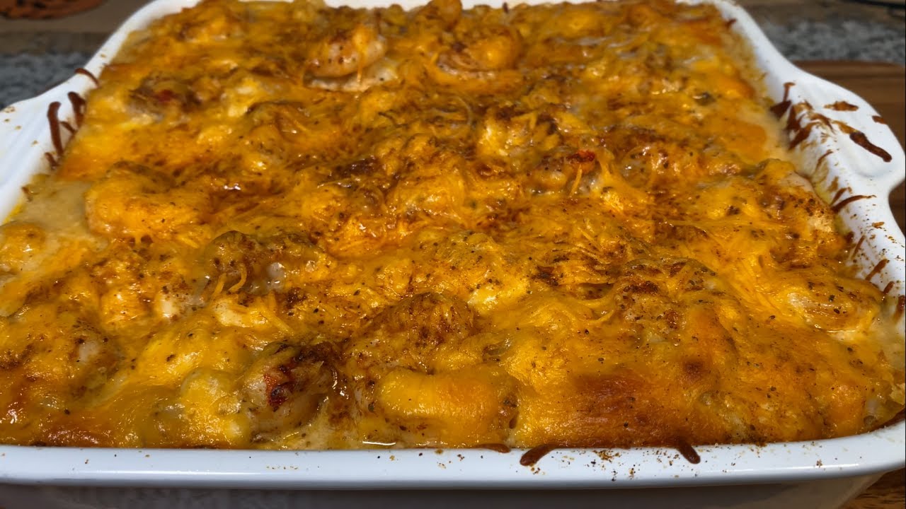 Cheesy Shrimp & Lobster Casserole EASY DELICOUS RECIPE! Only 10