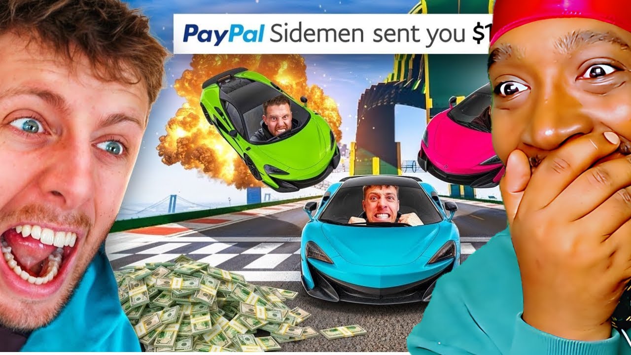 ГОНКА ПО СТАВКАМ GTA SIDEMEN: ИЗДАНИЕ НА 100 000 ДОЛЛАРОВ (РЕАКЦИЯ)