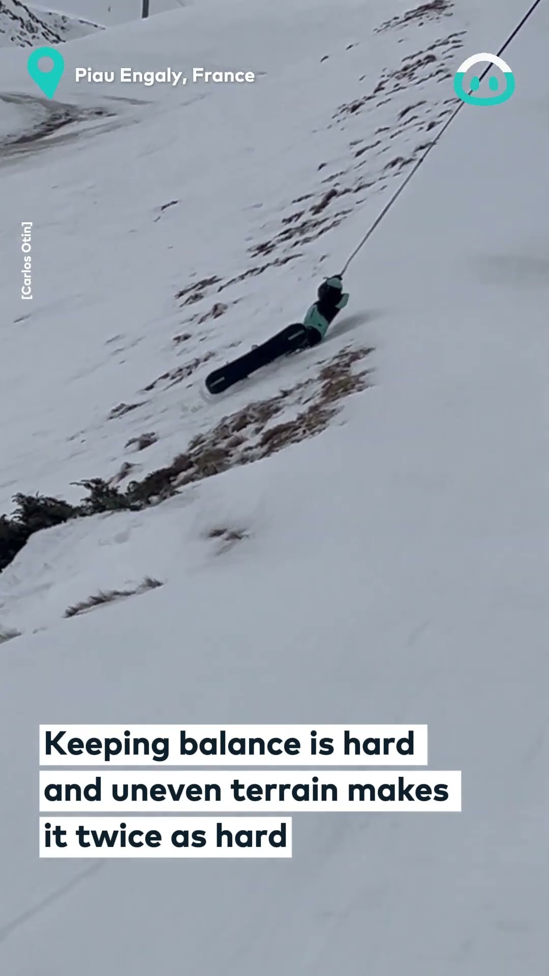 Snowboarder Lift Mishap || ViralHog
