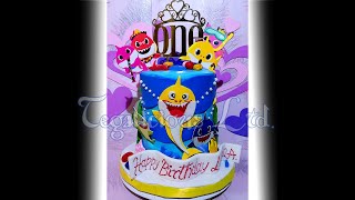 Baby Shark Cartoon Character Cake