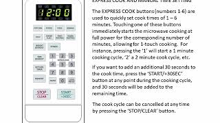 How To Set The Clock And Cook Times For Magic Chef Mcm And Hmm Series Microwaves