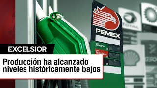 La producción de Pemex ha alcanzado niveles históricamente bajos