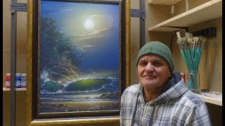 'Limit haughty waves' The best seascape. Acrylic. Artistcomposer Victor N. Yushkevich