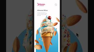 Ice Cream UI Design - Speed Design ig :- rgrimdesign #uxdesign #webdesign #ui #uiinterface #tutorial screenshot 1