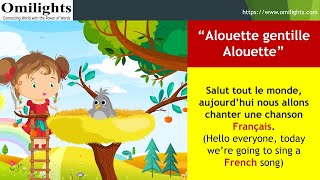 Tricks - 'Alouette gentille Alouette' French Poem with Lyrics and English Meaning | Birds Body parts