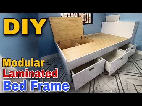 Video: Puting double bed na may mga storage box