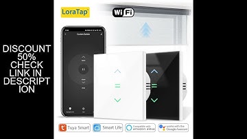 LoraTap WiFi Curtains Blinds Roller Shutter Switch Backlight Tuya Smart Life App Remote Control Goog