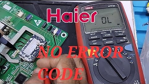 Haier Dc inverter ac no error compressor on nahe hota light nineteen time blinking outdoor pcb