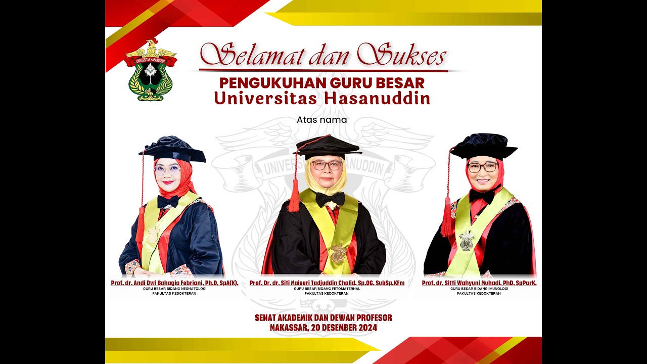 Pidato Pengukuhan dan penerimaan sebagai Anggota Dewan Profesor pada hari Jumat, 20 Desember 2024