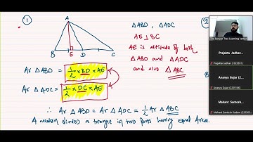 IX ICSE - Maths ch#16 Area Theorems: (Part B) (2021)