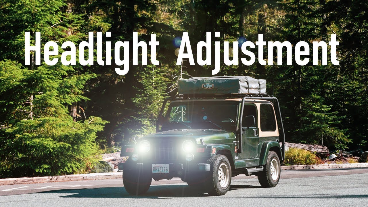 Jeep TJ Headlight Adjustment - YouTube