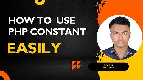 How to use PHP Constant Variable in Bangla