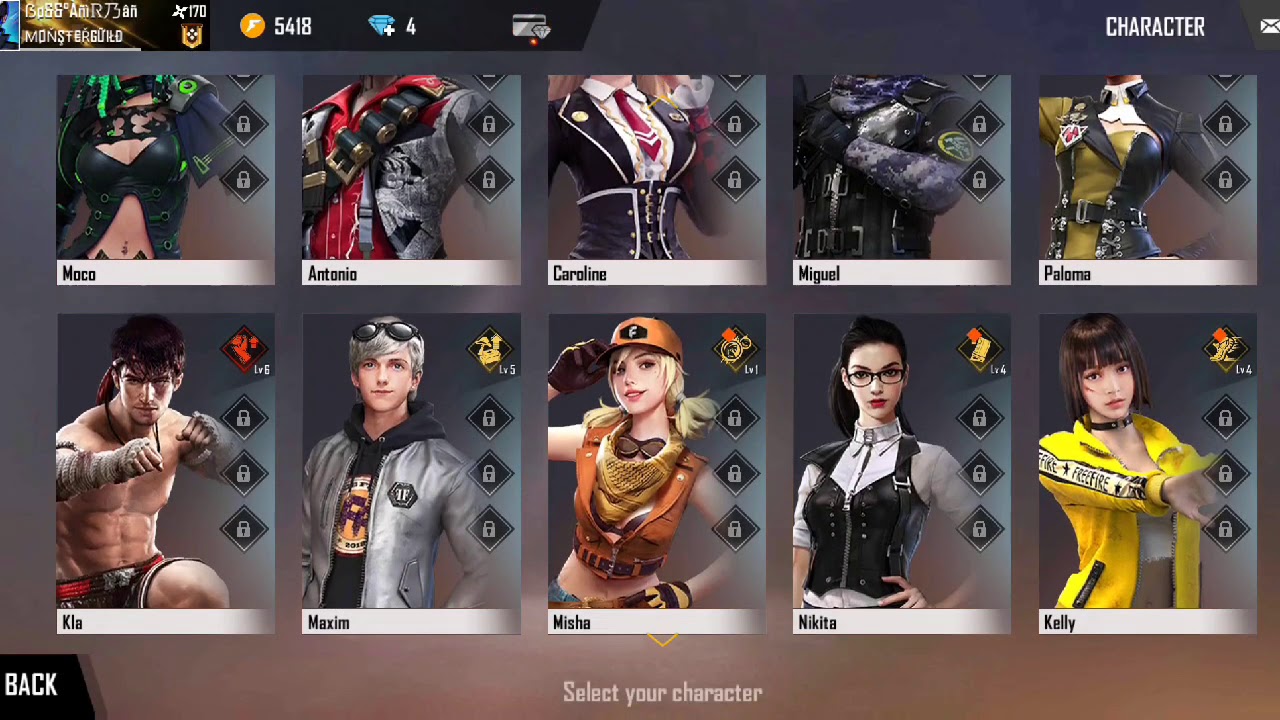 My first video of my collection of free fire - YouTube