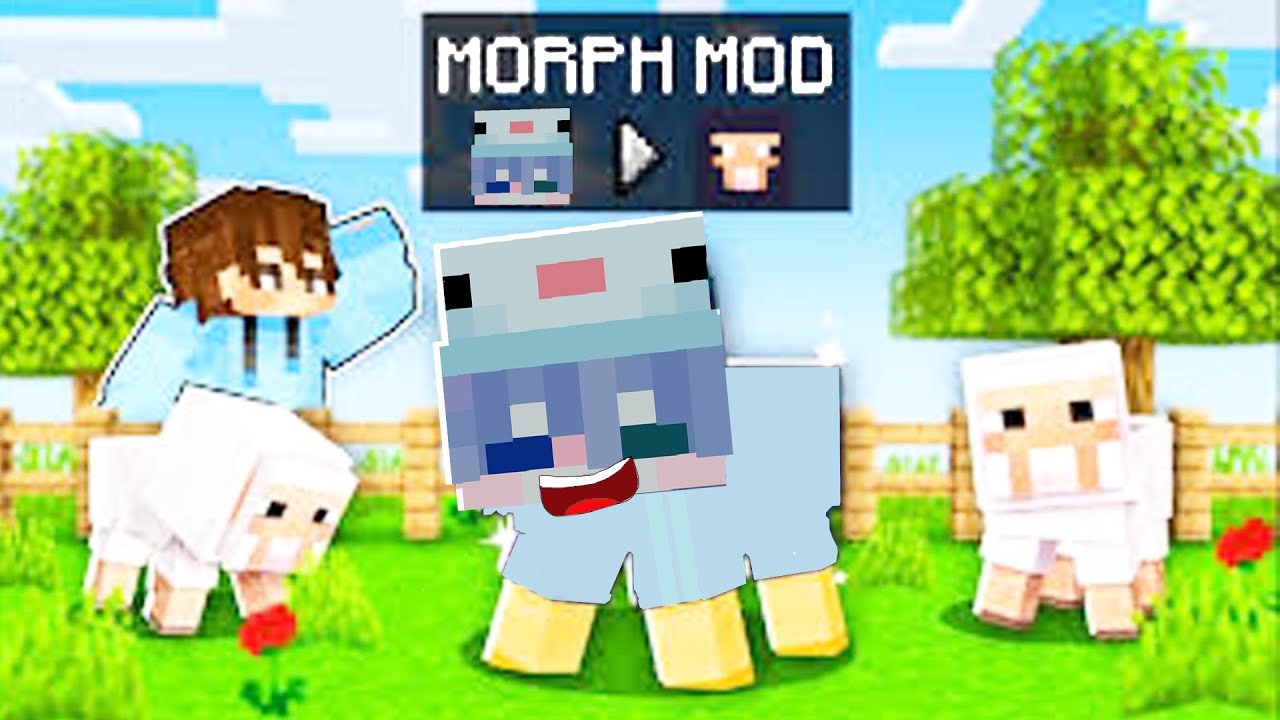 Playing Morph mod in Minecraft 😱😱 - YouTube