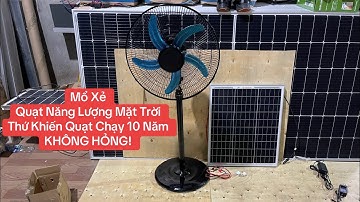 Quạt Năng Lượng Mặt Trời loại To , Động cơ không chổi than , 5 cánh nhôm chạy cực êm và mát