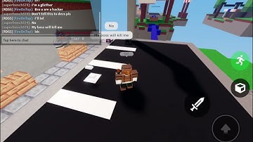I found a hacker in roblox Bedwars (easy.gg ban him)