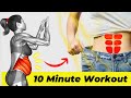 10 minute standing flabby stomach workout   smaller waist exercises  burning belly fat