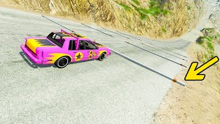 ซิ่งรถลงจากเขาด้วยความเร็ว และสดุดเหล็กจะเป็นยังไง? BeamNG.drive Part96 screenshot 3