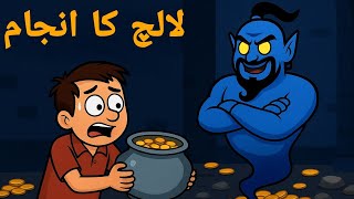 Lalach Ka Anjam | راجو اور جن کی سبق آموز کہانی | Urdu Moral Story for Kids