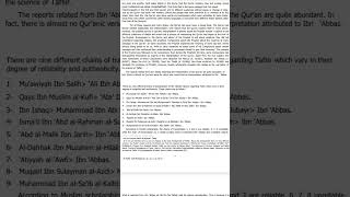 There are nine different chains of transmission of Ibn  Abbas  reports regarding Tafsir ki sanad |