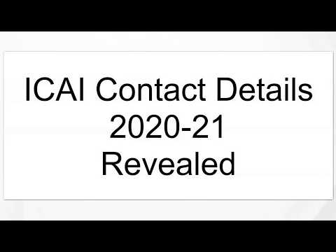 ICAI Complete Contact Details List 2020-21