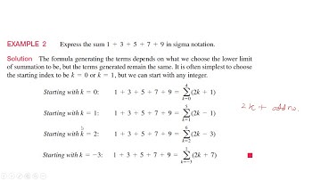 Lecture-2 5.2 Sigma Notation and limits of Finite Sums - (CALCULUS II)