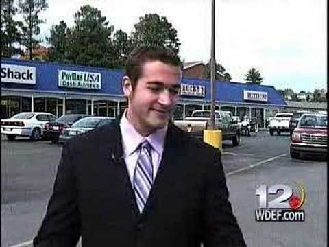 www.wdef.com Chattanooga Tennessee WDEF News 12 reporter Jason Law was the victim of a drive by muffin throwing. Law was recording a stand-up for a story he was working on when his attackers threw the muffin at his camera. The suspects fled the scene and are considered mildly crazy. No one was hurt in the incident.