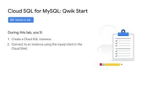 Lab Intro: Cloud SQL for MySQL: Qwik Start