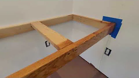 Part 1 of 4 DIY Long Floating Desk - Framing