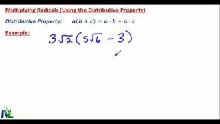 Multiplying Radicals using the Distributive Property Part 1
