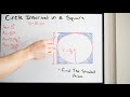 Circle Inscribed in Square - Find the Area of the Shaded Region