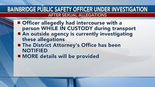 Bainbridge Public Safety officer under investigation for sexual claims