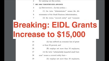 Breaking: New Targeted EIDL Grant Funding Increases Limit to $15,000 Total