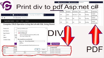 Print Div Contect To PDF in Asp.Net C# Step By Step | ProgrammingGeek
