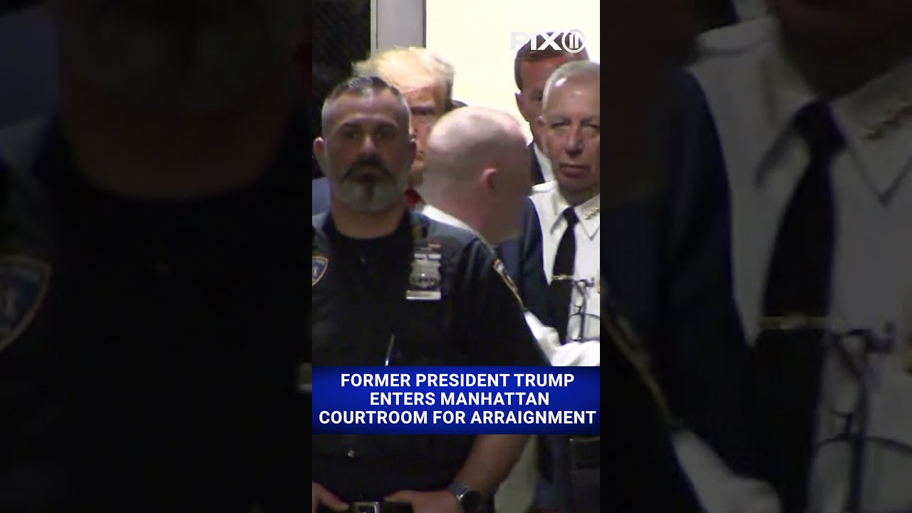 Former President Trump Enters Manhattan Courtroom For Arraignment Shorts