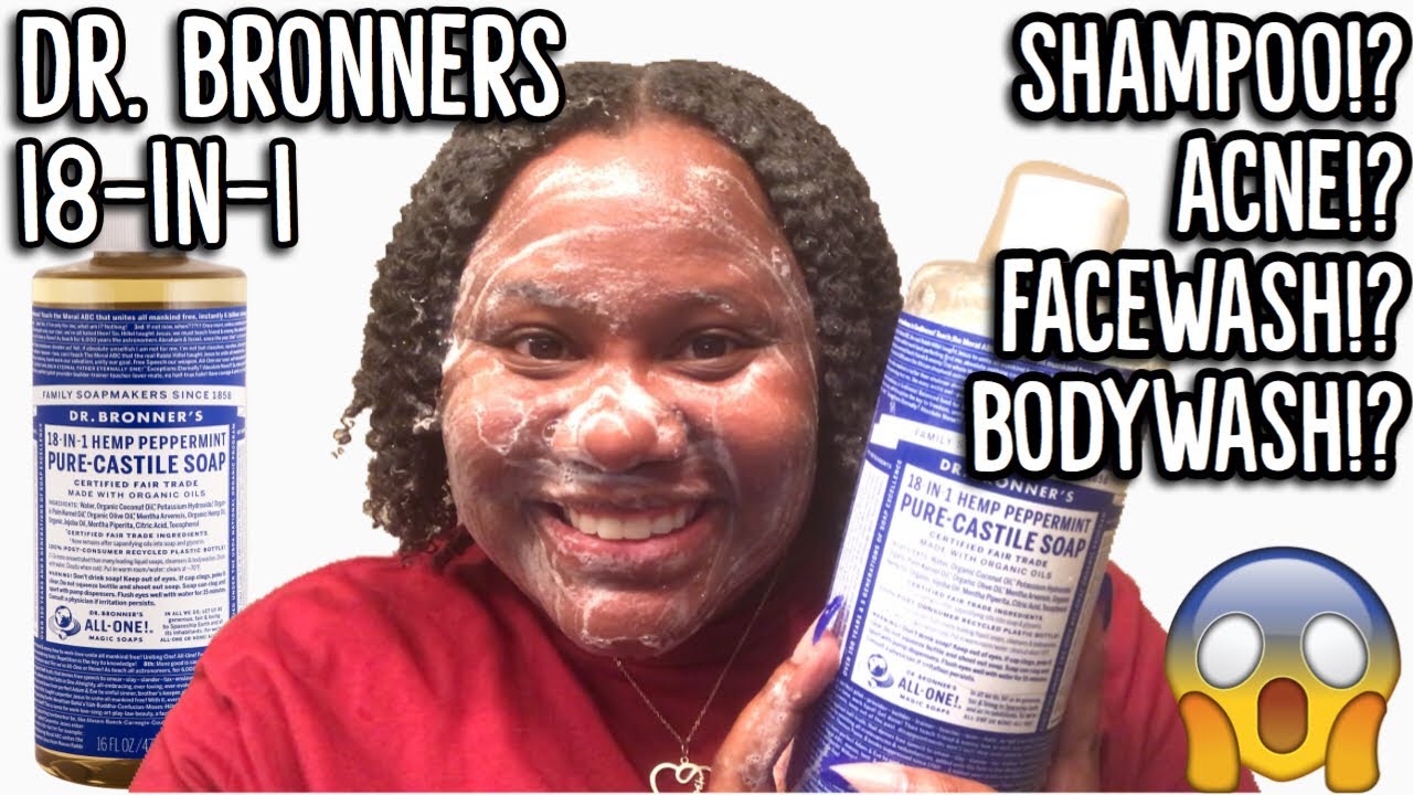 DR. BRONNERS PEPPERMINT 18IN1 PURE CASTILE SOAP ON NATURAL HAIR YouTube