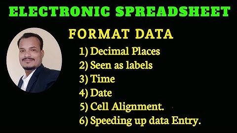 Formatting data in a spreadsheet || Formatting data in Open office Calc || By Ravi sspet ||