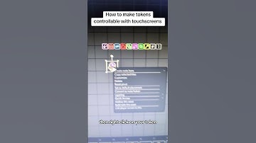 How to set up a token for touch control!