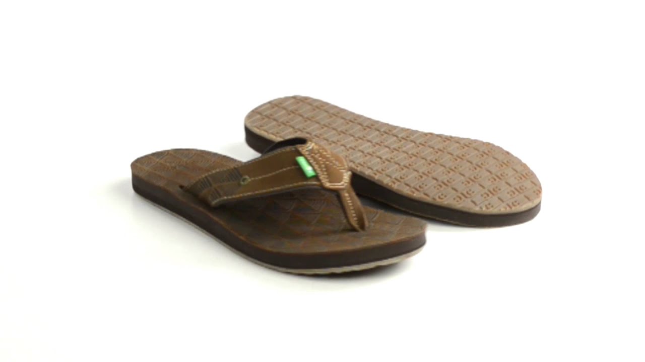 Sanuk Tonga Sandals - Leather, Flip-Flops (For Men)