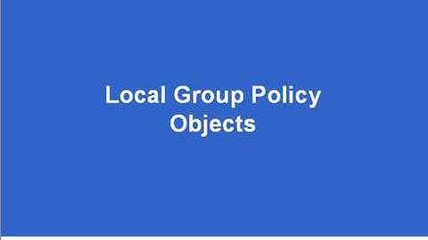 Win2003   Local Group Policy Objects