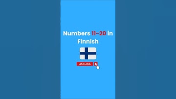 Numbers 11-20 In Finnish | Numerot Suomeksi Helppo #shorts