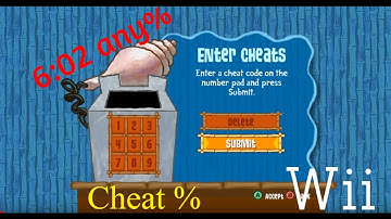 (6:02) Wii Spongebob Truth or Square speedrun Cheat%