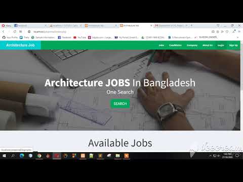 Architecture Job Portal Demonstration Video PHP Project   Academic