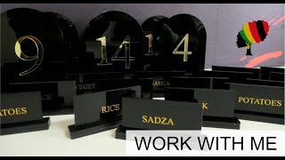 Elegant Black and Gold Laser Cut Acrylic Table Numbers