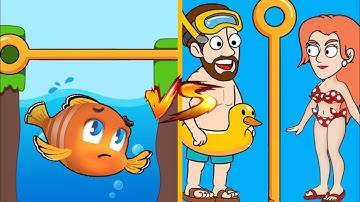 Fish Pin Vs Home Pin - Puzzle Game All Levels Gameplay For Android, IOS Mobile