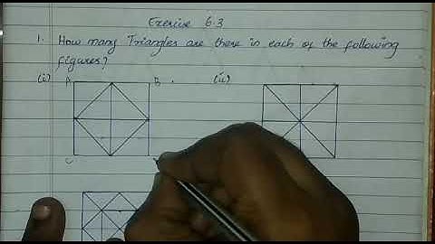 Exercise 6.3/ 1. How many triangles are there in each of the following figures?