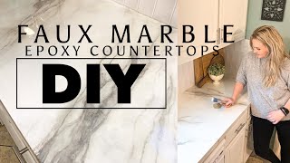 DIY | Painted Countertops with Annie Sloan Chalk Paint | Epoxy Countertops