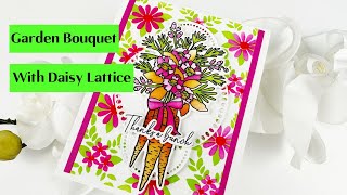 Garden Bouquet with Daisy Lattice Stencils