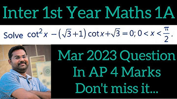 Inter 1st Year Maths 1A||Trigonometric equations@maths naresh eclass