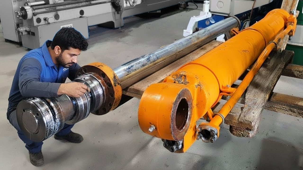 Excavator Hydraulic Cylinder Repair | Failed Hydraulic Cylinder Rebuild and Chrome Plating